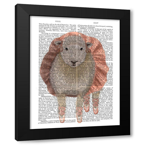 Ballet Sheep 1 Book Print Black Modern Wood Framed Art Print with Double Matting by Fab Funky
