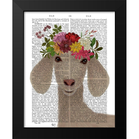 Goat Bohemian 2 Book Print Black Modern Wood Framed Art Print by Fab Funky