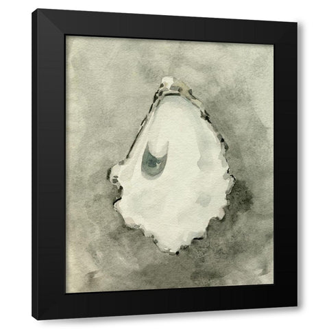 Neutral Oyster Shell III Black Modern Wood Framed Art Print by Caroline, Emma