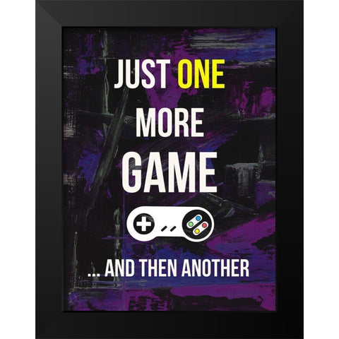 Gamer at Play II Black Modern Wood Framed Art Print by Warren, Annie