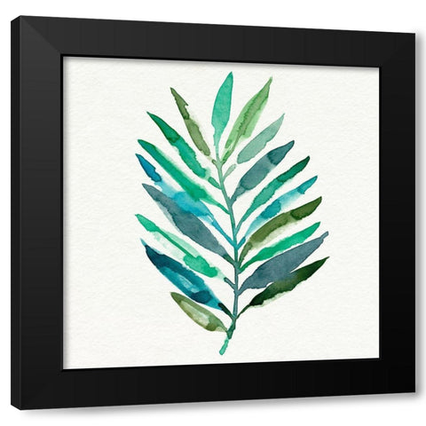 Watercolor Palm Impression IV Black Modern Wood Framed Art Print by Warren, Annie