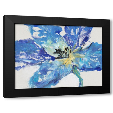 Fleur Bleue II Black Modern Wood Framed Art Print with Double Matting by OToole, Tim