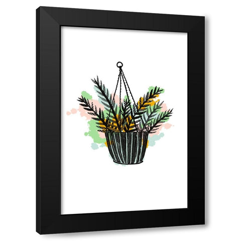 Plant Pop II Black Modern Wood Framed Art Print by Ewer, Rebekah