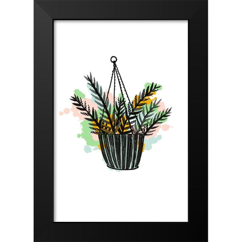 Plant Pop II Black Modern Wood Framed Art Print by Ewer, Rebekah