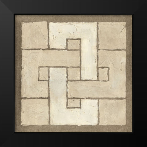 Knotted Tiles I Black Modern Wood Framed Art Print by Lam, Vanna