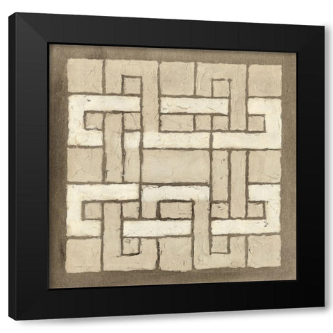Knotted Tiles III Black Modern Wood Framed Art Print by Lam, Vanna