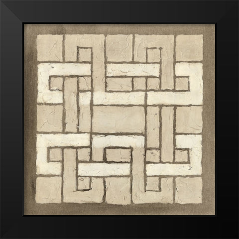 Knotted Tiles III Black Modern Wood Framed Art Print by Lam, Vanna