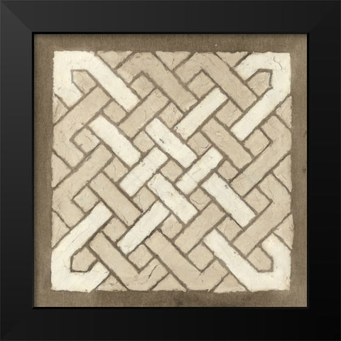 Knotted Tiles IV Black Modern Wood Framed Art Print by Lam, Vanna