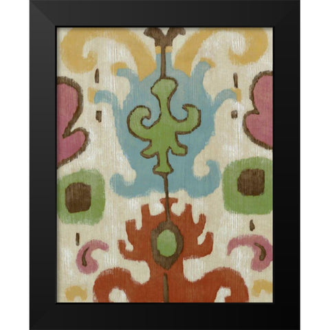Tribal Ikat II Black Modern Wood Framed Art Print by Zarris, Chariklia
