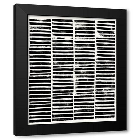 Dashed Codes I Black Modern Wood Framed Art Print by Popp, Grace