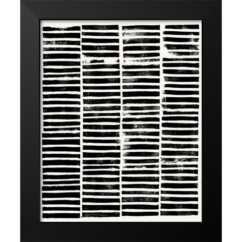 Dashed Codes I Black Modern Wood Framed Art Print by Popp, Grace