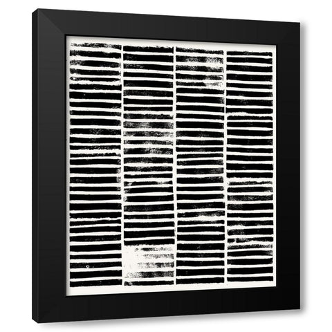 Dashed Codes II Black Modern Wood Framed Art Print with Double Matting by Popp, Grace