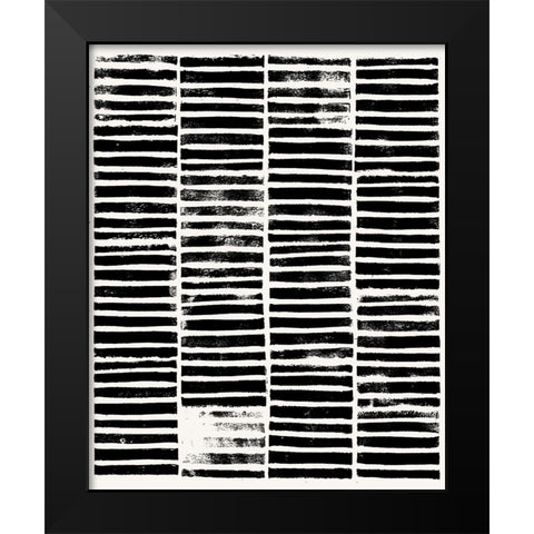 Dashed Codes II Black Modern Wood Framed Art Print by Popp, Grace