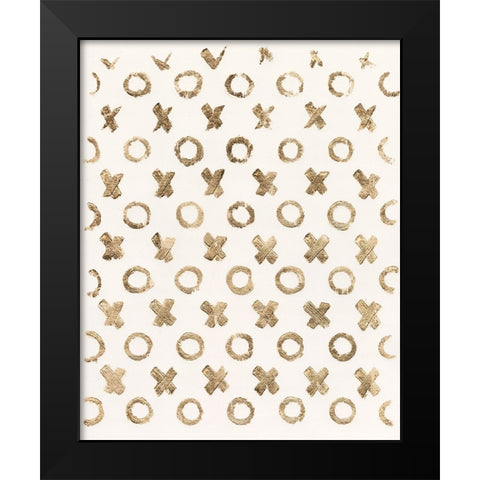 Gilded Kisses I Black Modern Wood Framed Art Print by Vision Studio