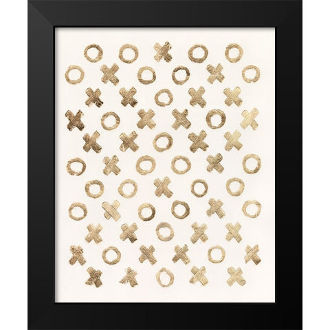 Gilded Kisses II Black Modern Wood Framed Art Print by Vision Studio