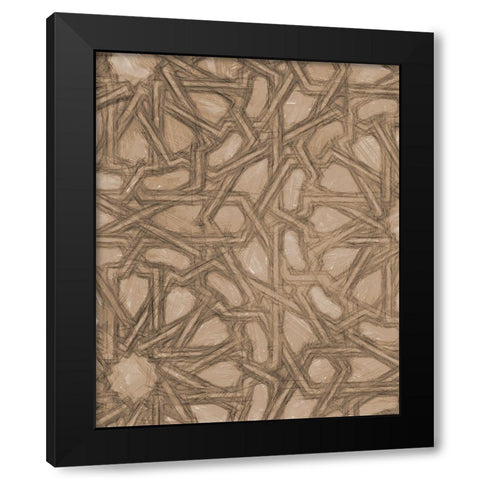 Ornamental Design I Black Modern Wood Framed Art Print with Double Matting by Saunders, Alonzo