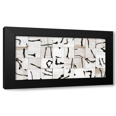 Custom Neutral Subtext III Black Modern Wood Framed Art Print with Double Matting by Stramel, Renee W.
