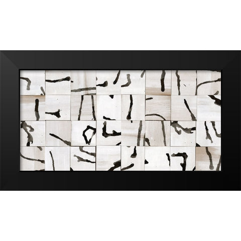 Custom Neutral Subtext III Black Modern Wood Framed Art Print by Stramel, Renee W.