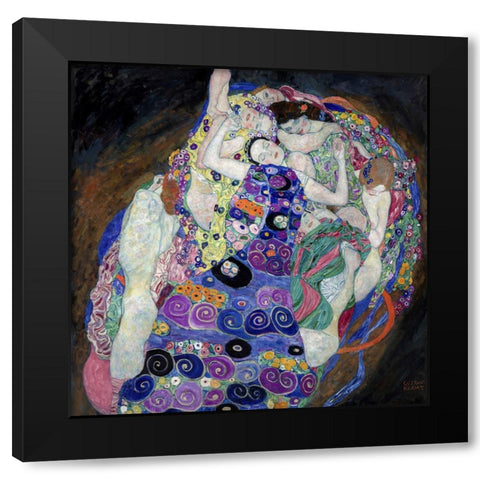 The Virgin Black Modern Wood Framed Art Print with Double Matting by Klimt, Gustav