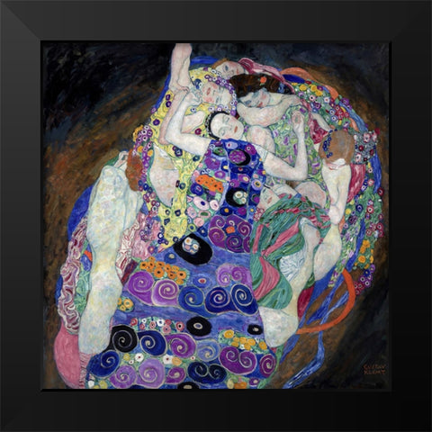 The Virgin Black Modern Wood Framed Art Print by Klimt, Gustav