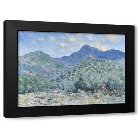 Valle Buona Black Modern Wood Framed Art Print by Monet, Claude