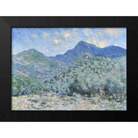 Valle Buona Black Modern Wood Framed Art Print by Monet, Claude
