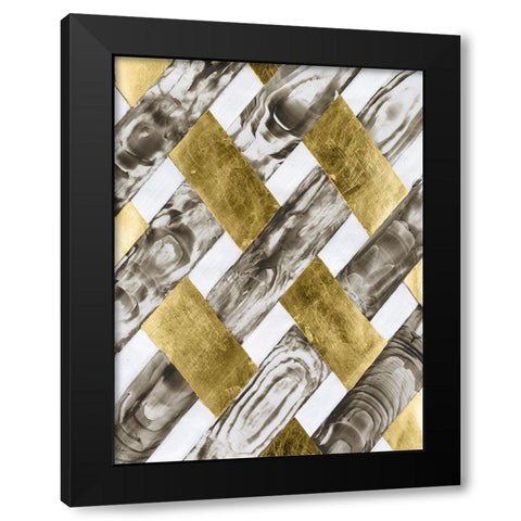 End Grain Weave I Black Modern Wood Framed Art Print by Lam, Vanna