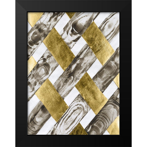 End Grain Weave I Black Modern Wood Framed Art Print by Lam, Vanna