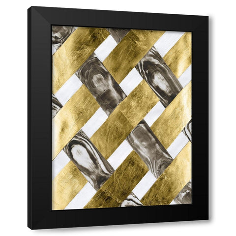 End Grain Weave II Black Modern Wood Framed Art Print by Lam, Vanna