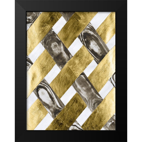 End Grain Weave II Black Modern Wood Framed Art Print by Lam, Vanna