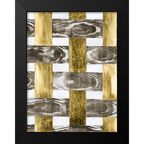 End Grain Weave IV Black Modern Wood Framed Art Print by Lam, Vanna