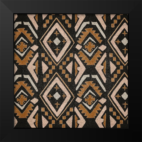 Block Tribal Patterns II Black Modern Wood Framed Art Print by Wang, Melissa
