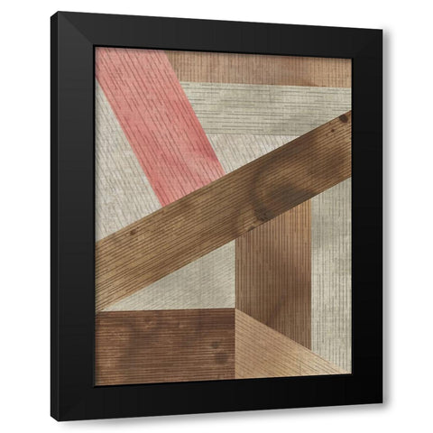 Texture Puzzle I Black Modern Wood Framed Art Print with Double Matting by Vess, June Erica