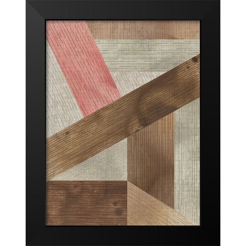 Texture Puzzle I Black Modern Wood Framed Art Print by Vess, June Erica