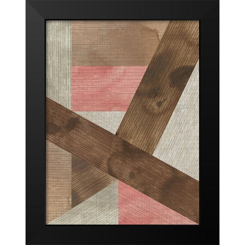 Texture Puzzle II Black Modern Wood Framed Art Print by Vess, June Erica