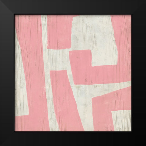 Pink Maze I Black Modern Wood Framed Art Print by Vess, June Erica