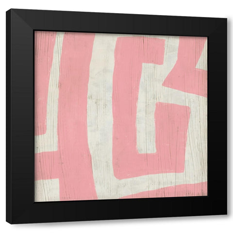 Pink Maze II Black Modern Wood Framed Art Print with Double Matting by Vess, June Erica