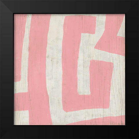Pink Maze II Black Modern Wood Framed Art Print by Vess, June Erica
