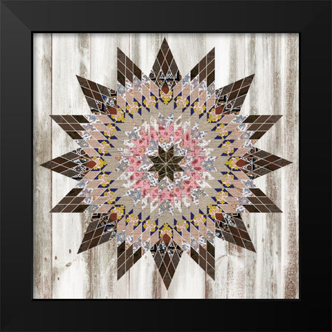 Rustic Quilt I Black Modern Wood Framed Art Print by Wang, Melissa