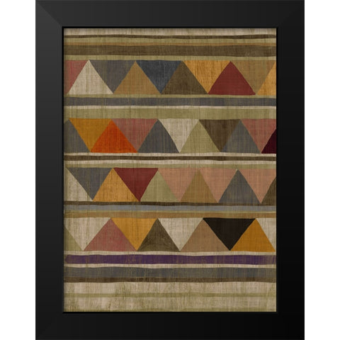 Multicolored Tapestry I Black Modern Wood Framed Art Print by Zarris, Chariklia