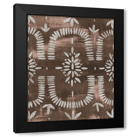 Espresso Batik I Black Modern Wood Framed Art Print with Double Matting by Vess, June Erica