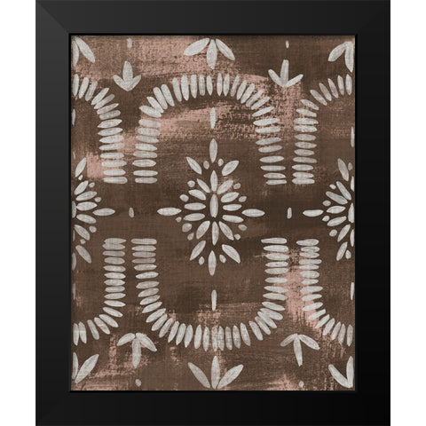 Espresso Batik I Black Modern Wood Framed Art Print by Vess, June Erica