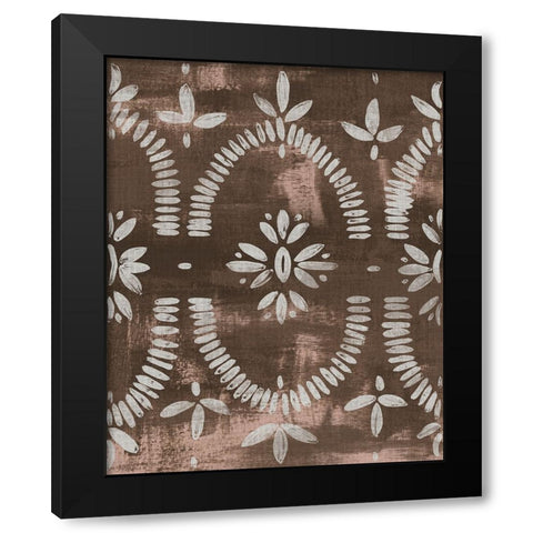 Espresso Batik II Black Modern Wood Framed Art Print by Vess, June Erica