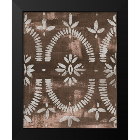 Espresso Batik II Black Modern Wood Framed Art Print by Vess, June Erica