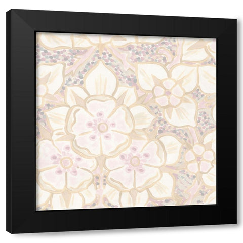 Parisian Nouveau Floral II Black Modern Wood Framed Art Print by Vess, June Erica