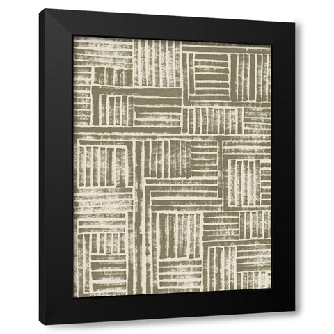 Earth Puzzle I Black Modern Wood Framed Art Print with Double Matting by Vess, June Erica