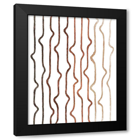 Jagged Flow I Black Modern Wood Framed Art Print with Double Matting by Saunders, Alonzo