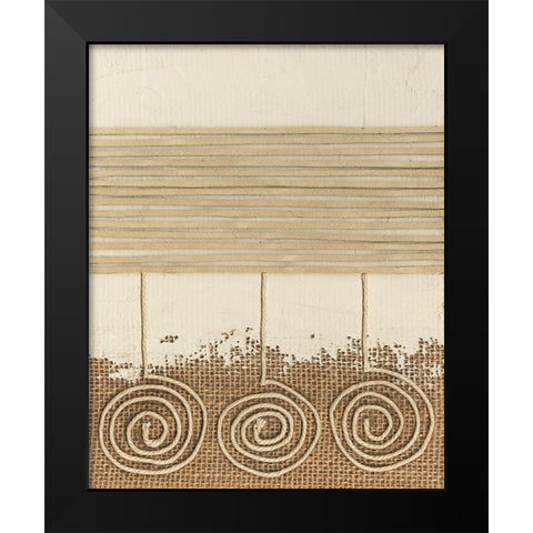 Tribal Sign I Black Modern Wood Framed Art Print by Saunders, Alonzo