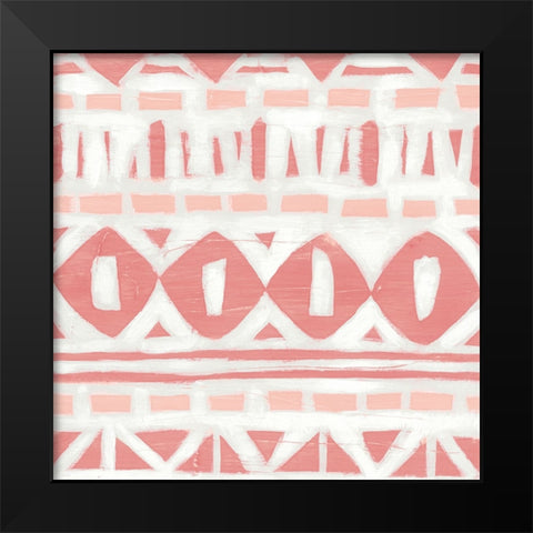 Blush Loom I Black Modern Wood Framed Art Print by Vess, June Erica