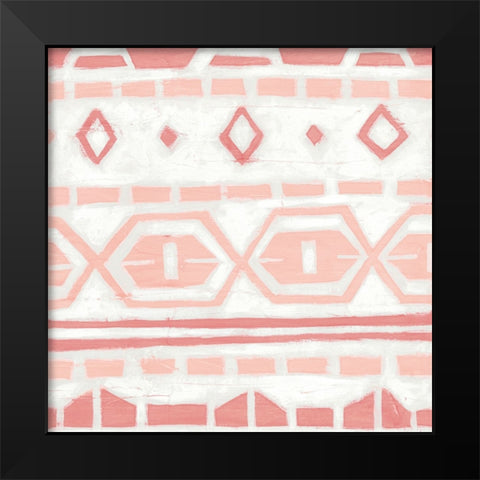 Blush Loom II Black Modern Wood Framed Art Print by Vess, June Erica